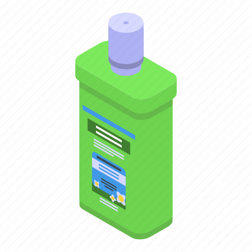 Cavity, mouthwash, isometric icon - Download on Iconfinder