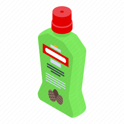 Pine, extract, mouthwash, isometric icon - Download on Iconfinder