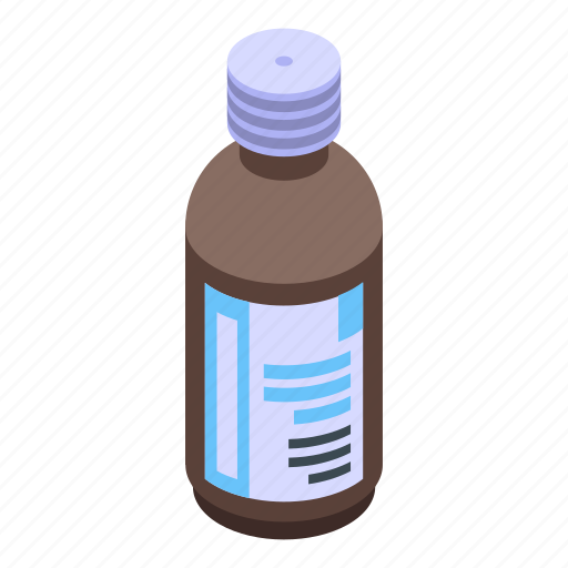 Mouthwash, bottle, isometric icon - Download on Iconfinder