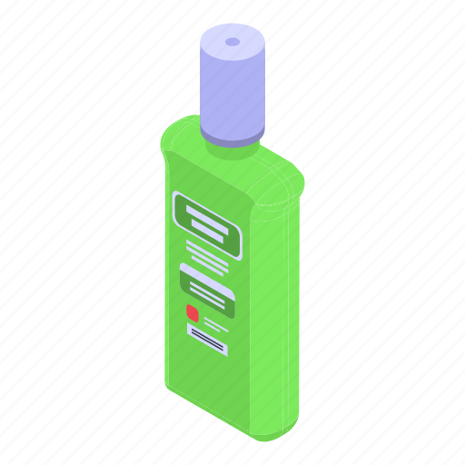 Herbal, mouthwash, isometric icon - Download on Iconfinder