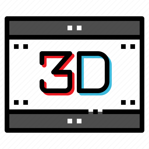 Cinema, dimension, movie, screen, video icon - Download on Iconfinder