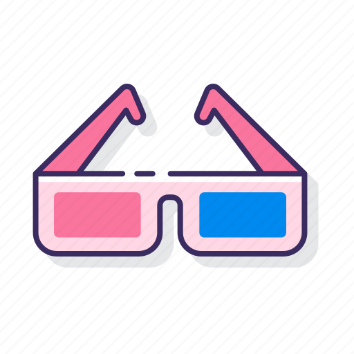 3d glasses, movie, film, video icon - Download on Iconfinder