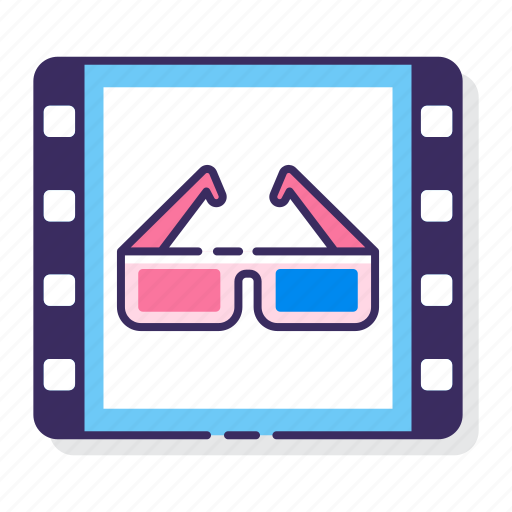 3d movie, movie, film, 3d glasses icon - Download on Iconfinder