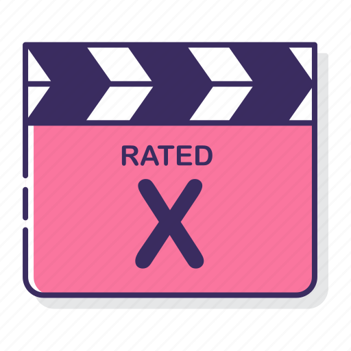 X rated, movie, film, video icon - Download on Iconfinder