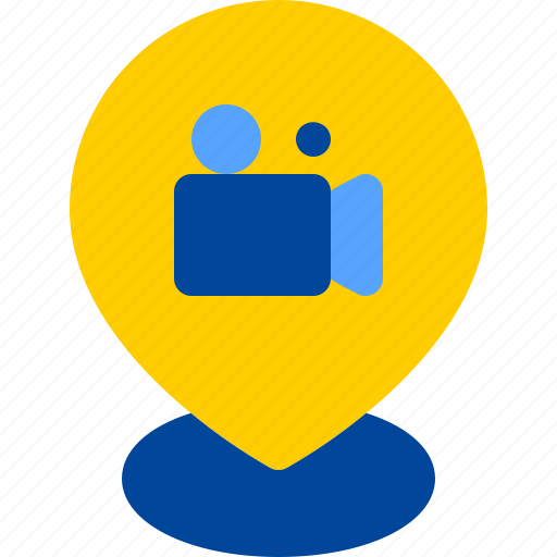 Camera, location, map, movie, pin icon - Download on Iconfinder