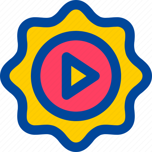 Award, badge, movie, new, play icon - Download on Iconfinder