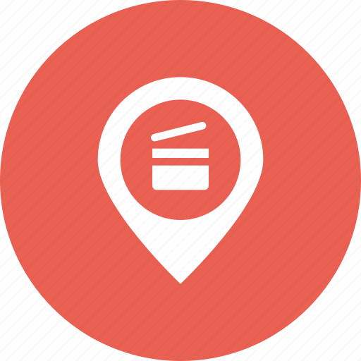 Cinema, location, map, marker, movie, pin, theatre icon - Download on Iconfinder
