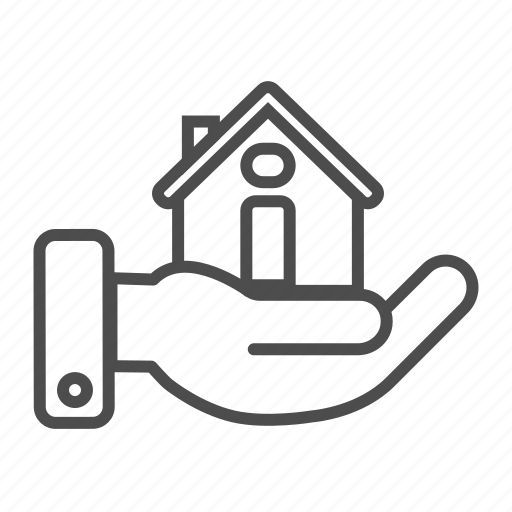 Hand, home, house, hunting, moving, rent icon - Download on Iconfinder