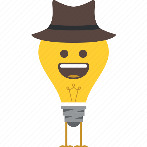 Bulb, emoji, happy, laugh icon - Download on Iconfinder