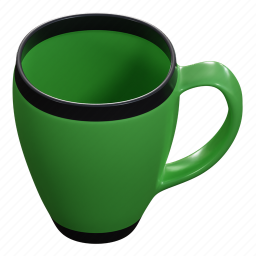 Mug, cup, porcelain, drink, glass, coffee 3D illustration - Download on Iconfinder