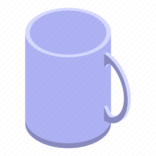 Cafe, office, mug, isometric icon - Download on Iconfinder