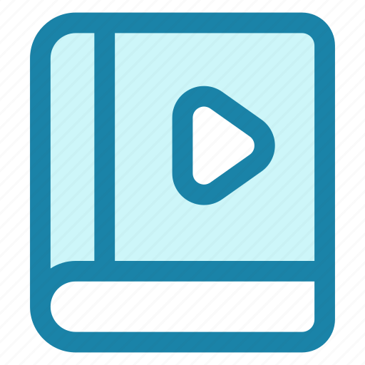 Multimedia book, book, study, learning, multimedia, play icon - Download on Iconfinder