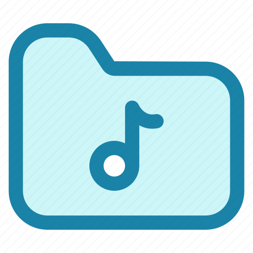 Music folder, folder, music, file, audio, multimedia icon - Download on Iconfinder