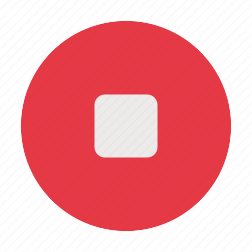 Stop, square, circle, music, player, video, button icon - Download on Iconfinder