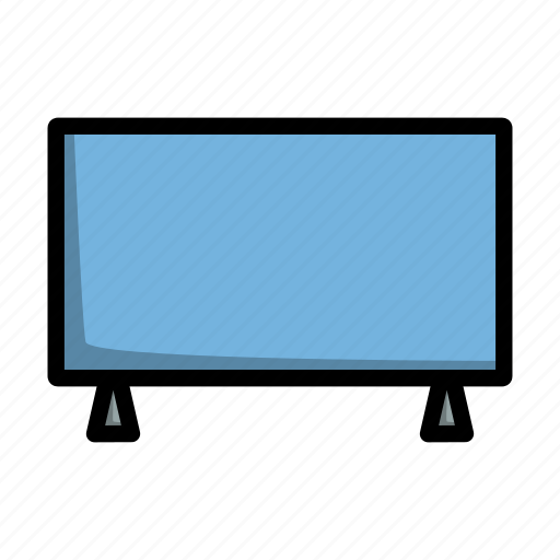 Tv, screen, lcd, plasma, monitor, lineart, hdtv icon - Download on Iconfinder