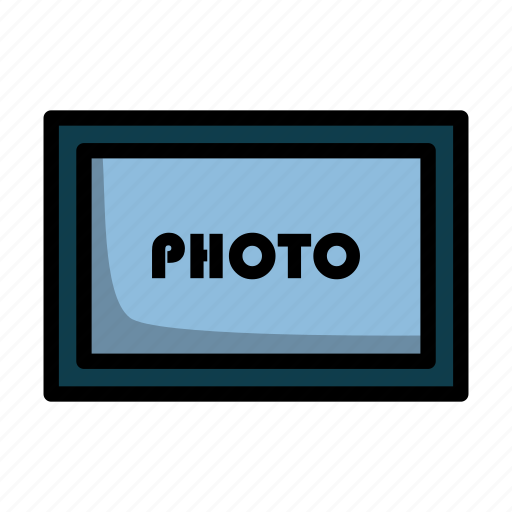 Digital, photo, frame, electronics, lineart, style, photograph icon - Download on Iconfinder