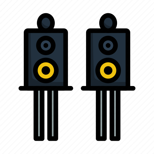 Speaker, stereo, music, lineart, concept, bass, modern icon - Download on Iconfinder