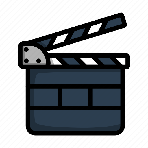 Clapperboard, clapper, movie, industry, lineart, camera, cinema icon - Download on Iconfinder