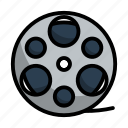 reel, film, movie, video, lineart, filmstrip, equipment