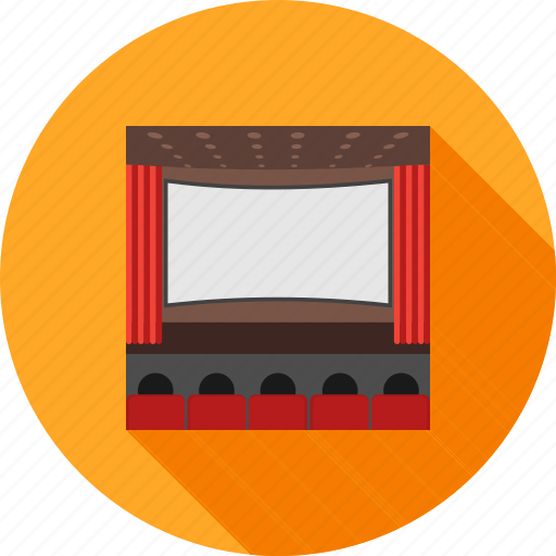 Audience, auditorium, cinema, movie, people, screen, theater icon - Download on Iconfinder