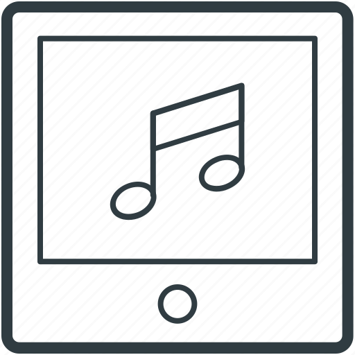 Multimedia, music note, tablet, tablet media, tablet pc icon - Download on Iconfinder