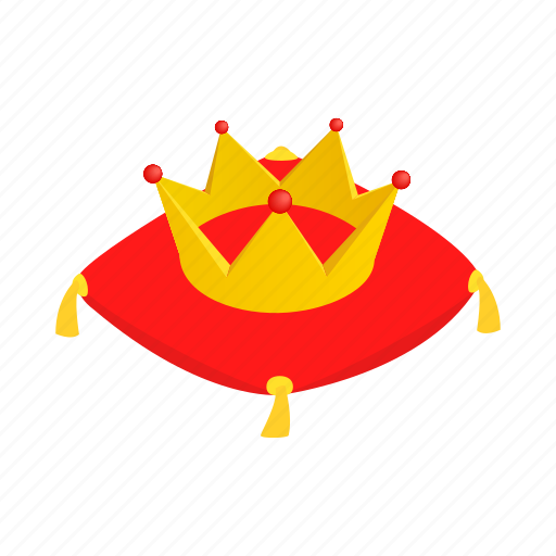 Crown, cushion, isometric, king, queen, royal, velvet icon - Download on Iconfinder