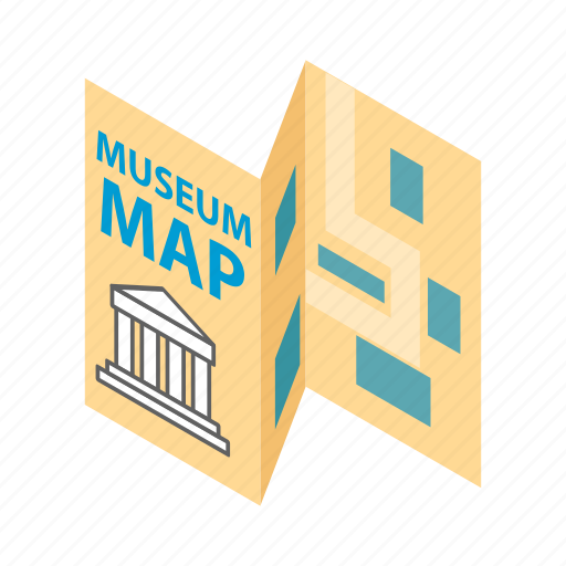 Building, guide, isometric, map, museum, paper, travel icon - Download on Iconfinder