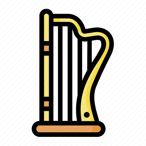 Harp, instrument, music, string, musical icon - Download on Iconfinder