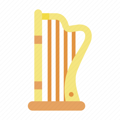 Harp, instrument, music, string, musical icon - Download on Iconfinder