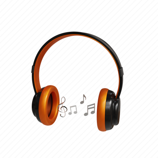 Headset, music, headphones, instrument, multimedia, sound, audio 3D illustration - Download on Iconfinder