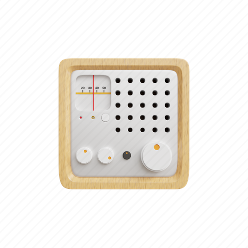 Radio, music, instrument, multimedia, sound, signal, audio 3D illustration - Download on Iconfinder