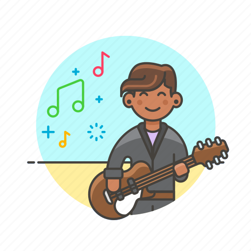 Guitarist, music, audio, instrument, man, play, sound icon - Download on Iconfinder