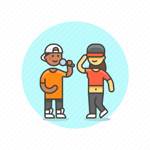 Hip, hop, music, singer, audio, couple, play icon - Download on Iconfinder