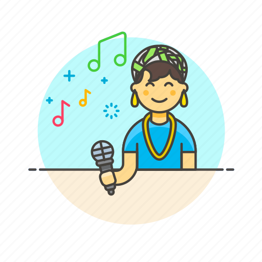 Music, singer, audio, instrument, play, sound, woman icon - Download on Iconfinder