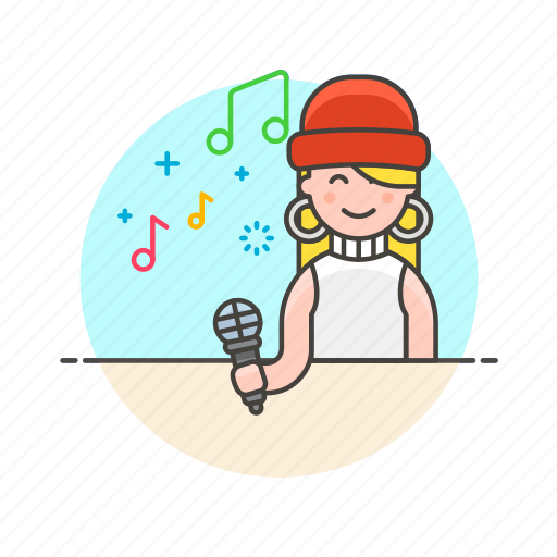 Music, singer, audio, instrument, play, sound, woman icon - Download on Iconfinder