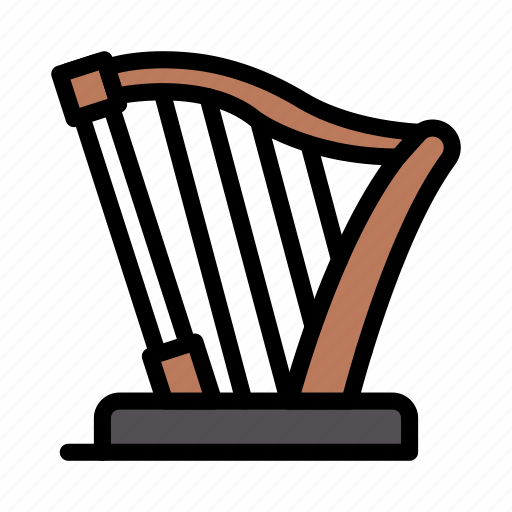 Media, instrument, musical, string, archharps icon - Download on Iconfinder