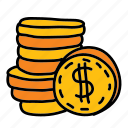 cash, coins, dollar, expense, multimedia, pay, sign 