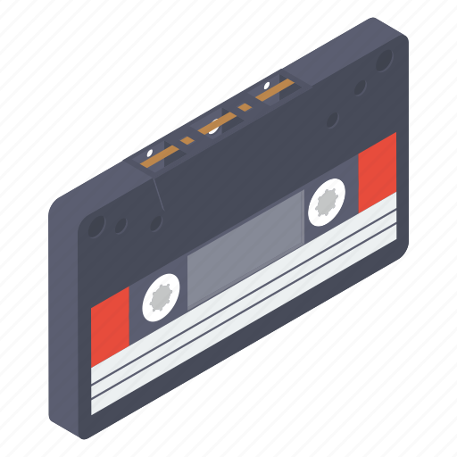 Audio device, cassette, cassette tape, vhs tape, videocassette, vintage cassette icon - Download on Iconfinder