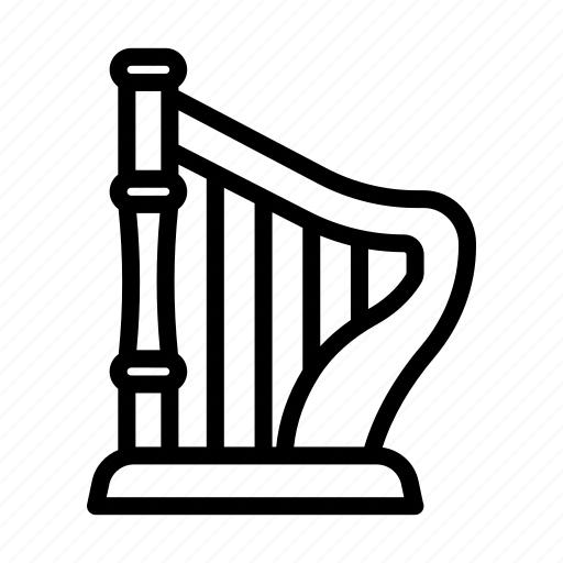 Harp, music, instrument, classic, orchestra icon - Download on Iconfinder