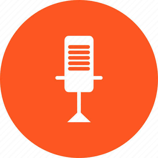Desk, microphone, music, news, radio, sound icon - Download on Iconfinder
