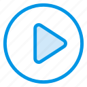 android, arrow, audio, film, multimedia, play, video