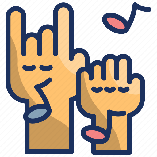 Handsup, music festival, festival, music, summer, holiday, hand icon - Download on Iconfinder
