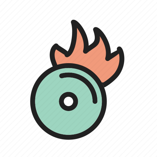 Burn, cd, fire, image, music, sign, technology icon - Download on Iconfinder