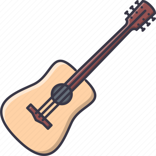 Acoustic, band, guitar, instrument, music, song icon - Download on Iconfinder