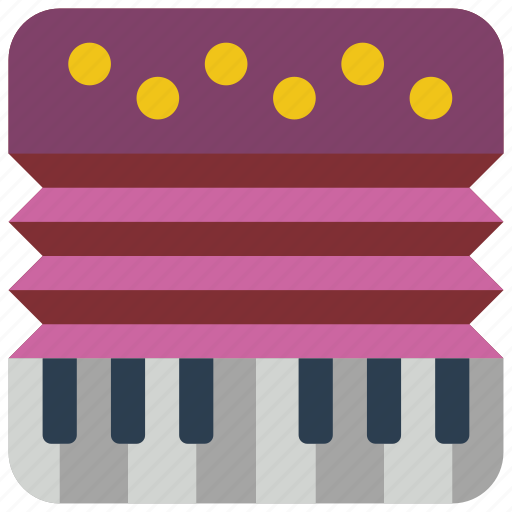 Accordian, brass, electric, instruments, keyboard, music, wind icon - Download on Iconfinder