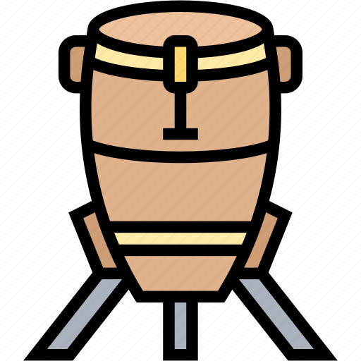 Conga, drum, percussion, latin, musical icon - Download on Iconfinder