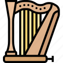 harp, music, instrument, symphony, orchestra