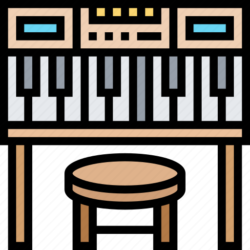 Keyboard, melody, synthesizer, electronic, musician icon - Download on Iconfinder
