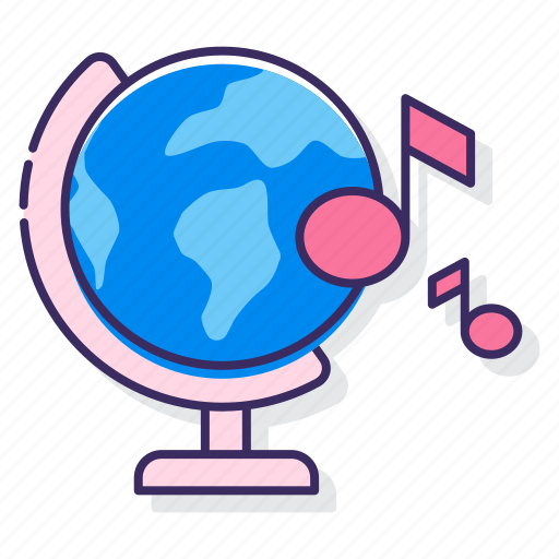 Audio, globe, music, sound icon - Download on Iconfinder