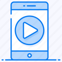 mobile video, multimedia, online video, play button, play video 
